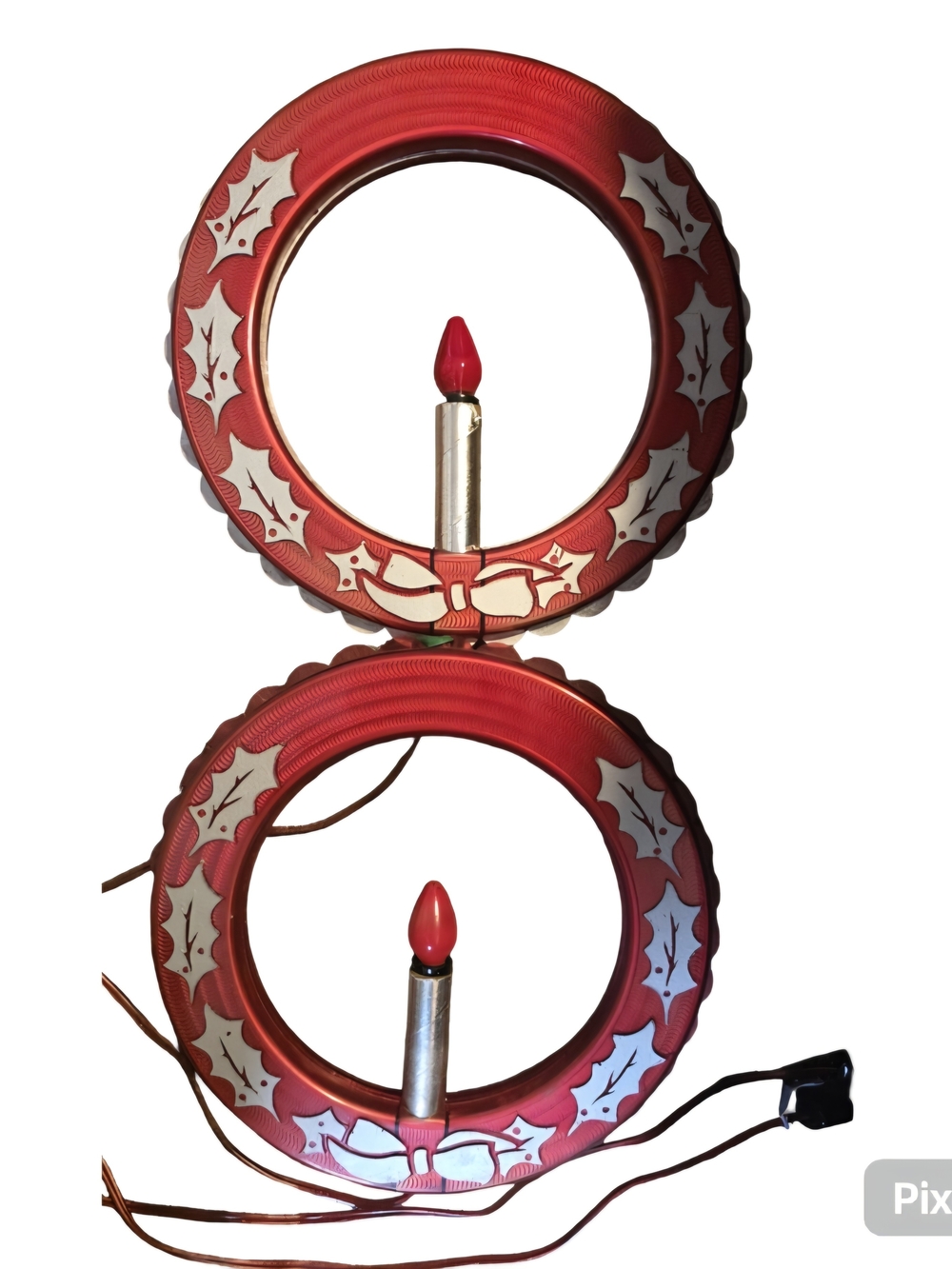 LECO Vintage Christmas Ringalite Set Of 2